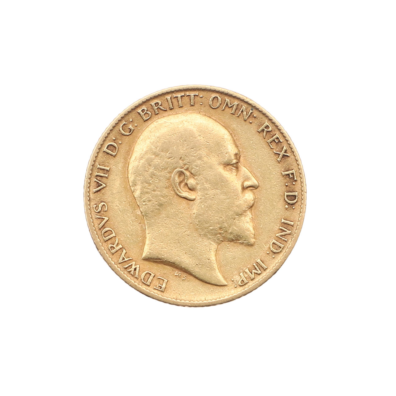 A GOLD HALF SOVEREIGN, 1905.