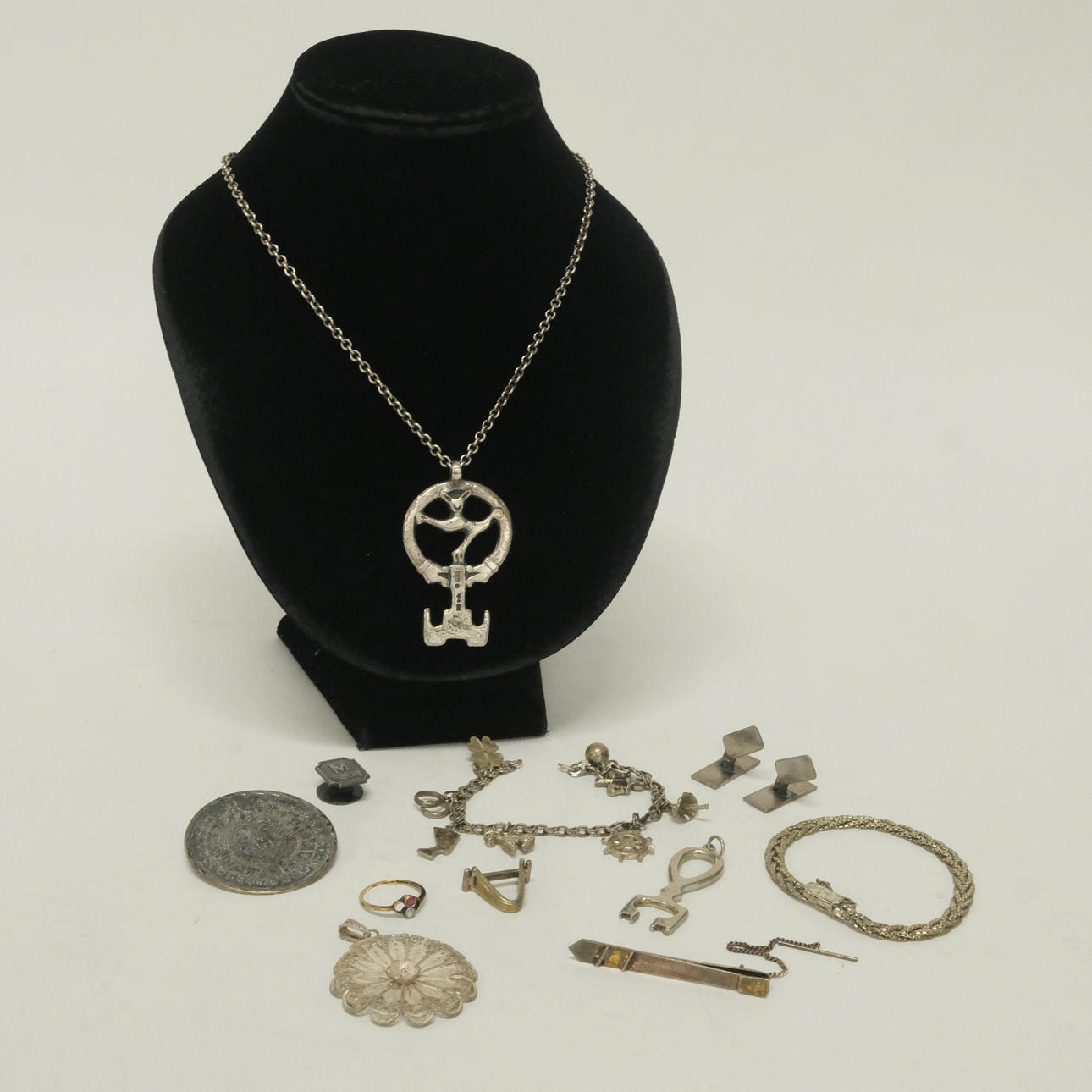 PARTI SMYCKEN SILVER SAMT RING 18 K GULD.