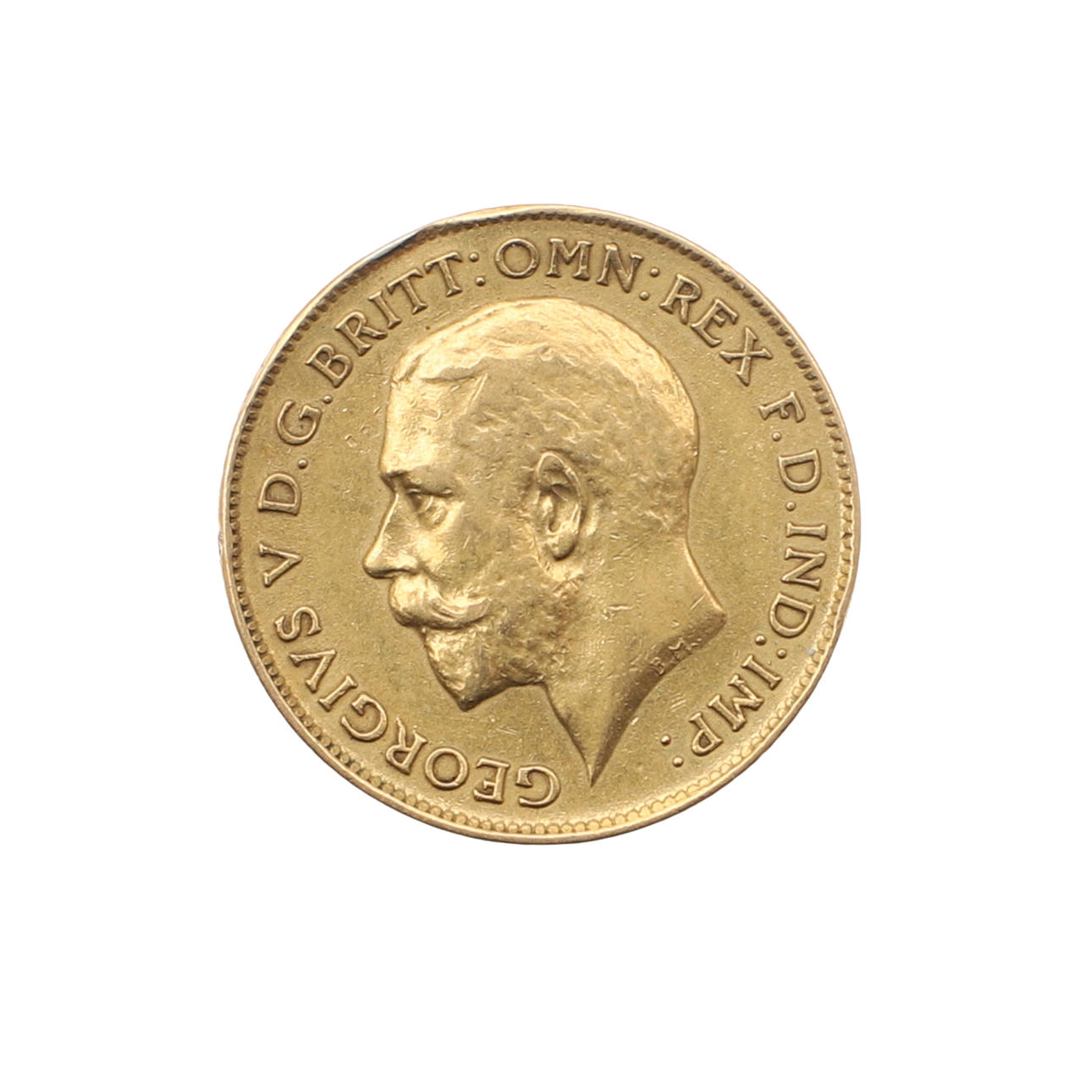 A GOLD HALF SOVEREIGN, 1913.