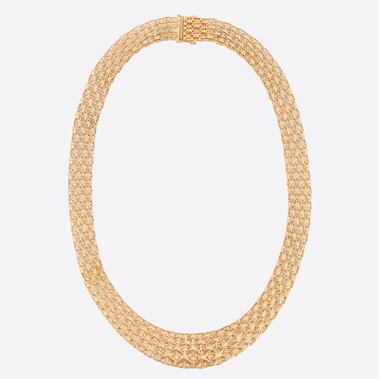 NECKLACE, graduated X-link, 18K gold, Köping.