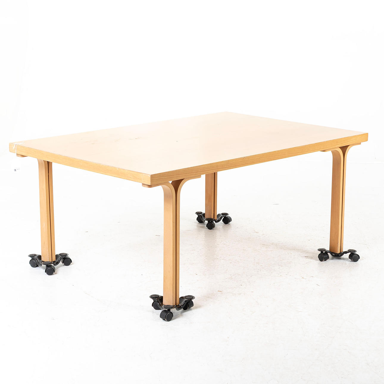 A beech coffee table, second half of the 20th century.