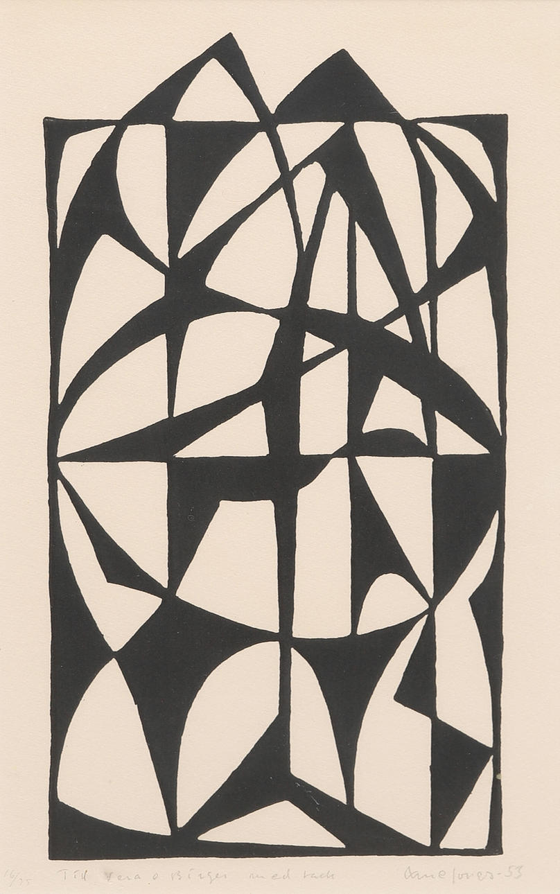 ARNE JONES. Lithograph, signed with dedication and numbered 16/35.