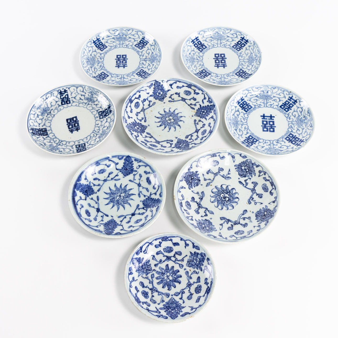 SIDE PLATES, 8 pcs, China, 19th century.