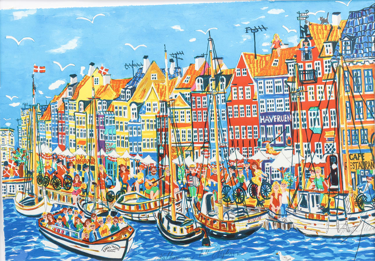 GUNILLA MANN. Lithograph in colours, signed.