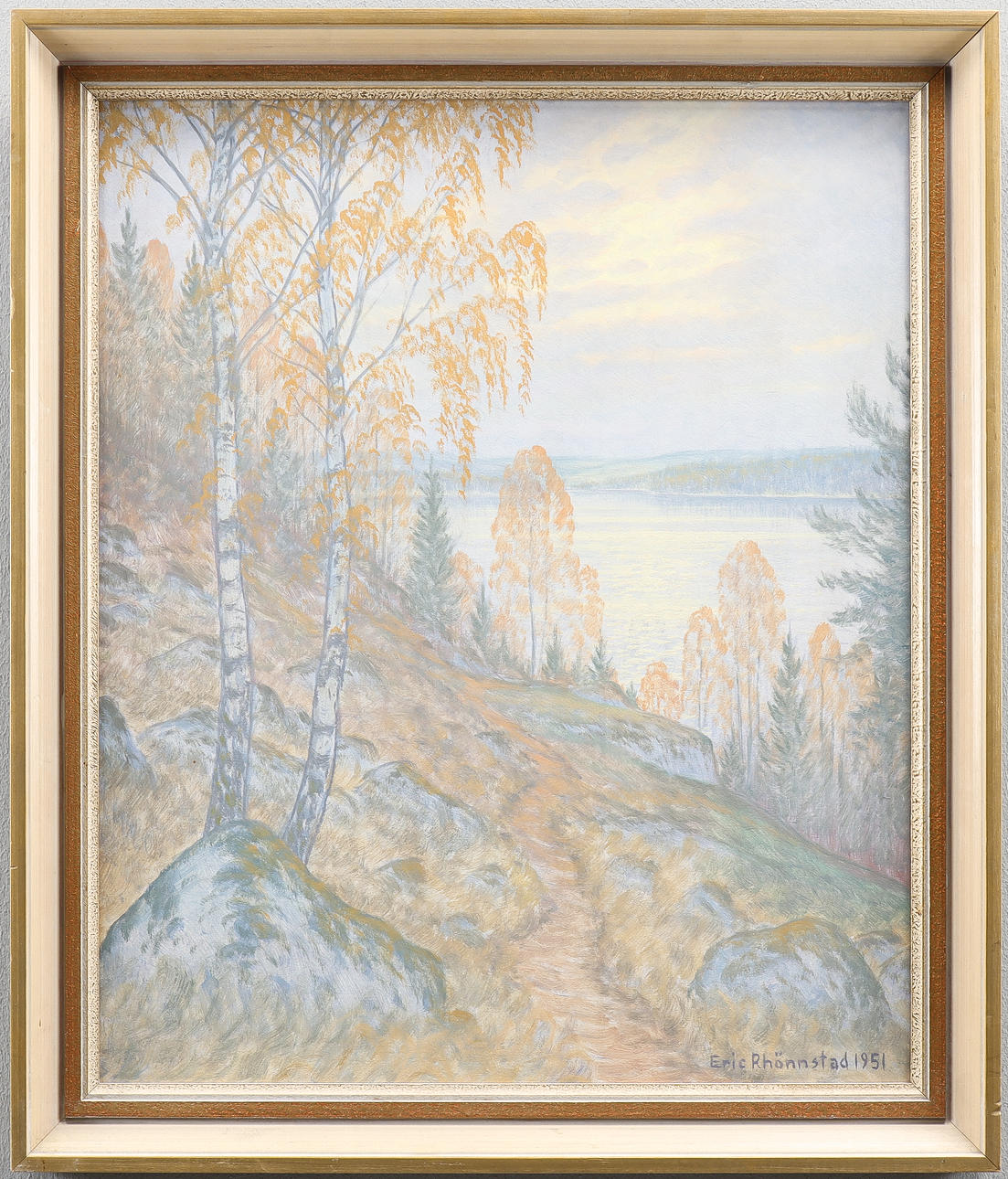 ERIC RHÖNNSTAD. Oil on panel, signed 1951.