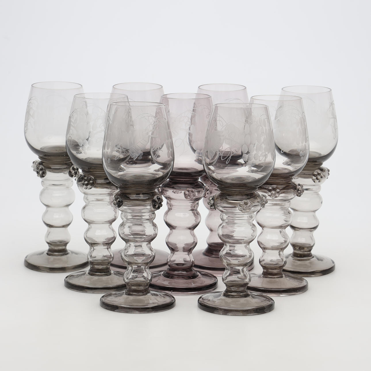 STRAMMERS, 9 pieces, wine glasses.