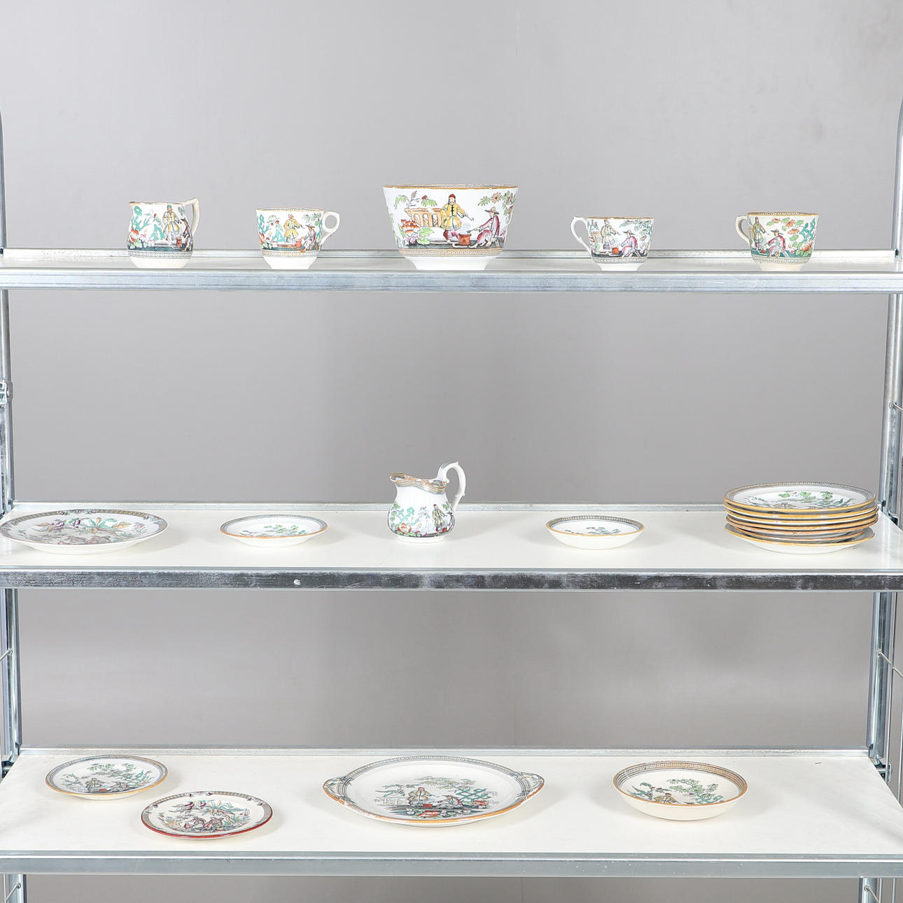 A B&H PEKIN PATTERN PART TEA SERVICE.