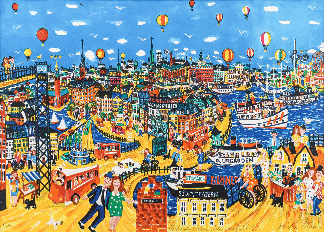 GUNILLA MANN. Lithograph in colour E.A., signed.