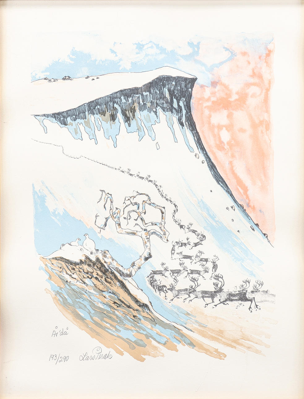 LARS PIRAK. Lithograph in colours 193/290, signed.