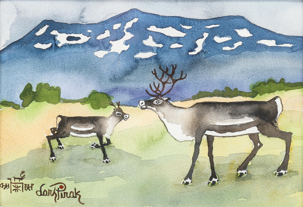 LARS PIRAK. Watercolour, signed.