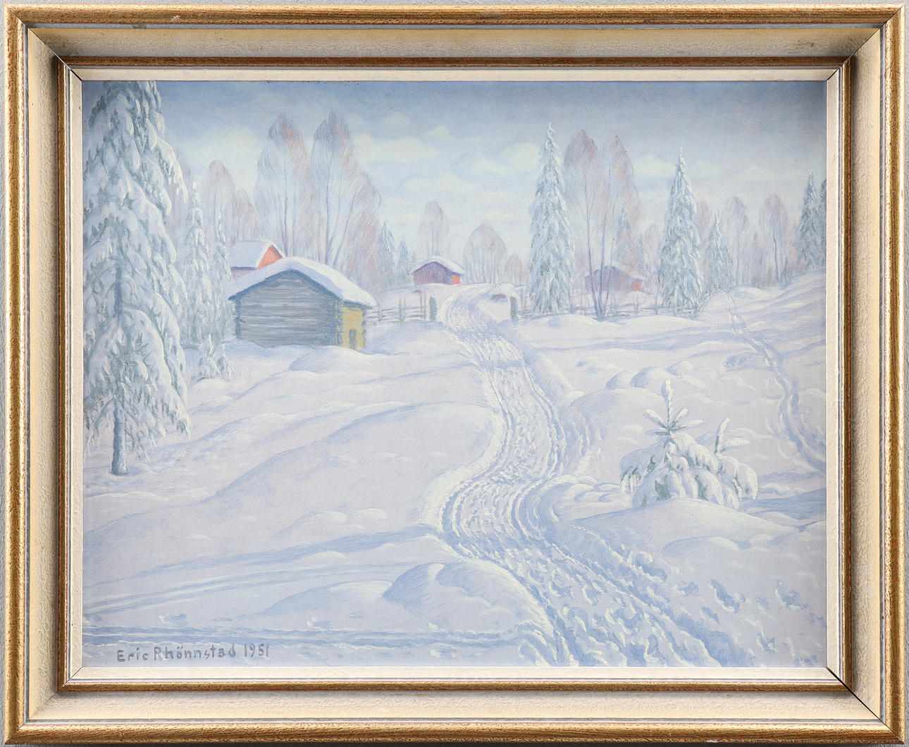 ERIC RHÖNNSTAD. Oil on canvas, signed 1951.