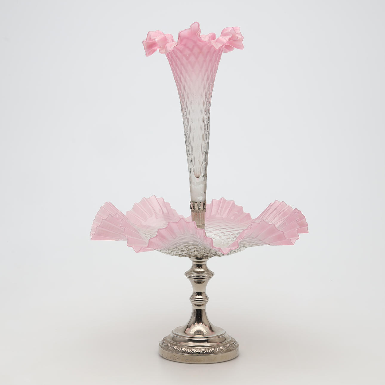 TABLE SET, glass and metal.