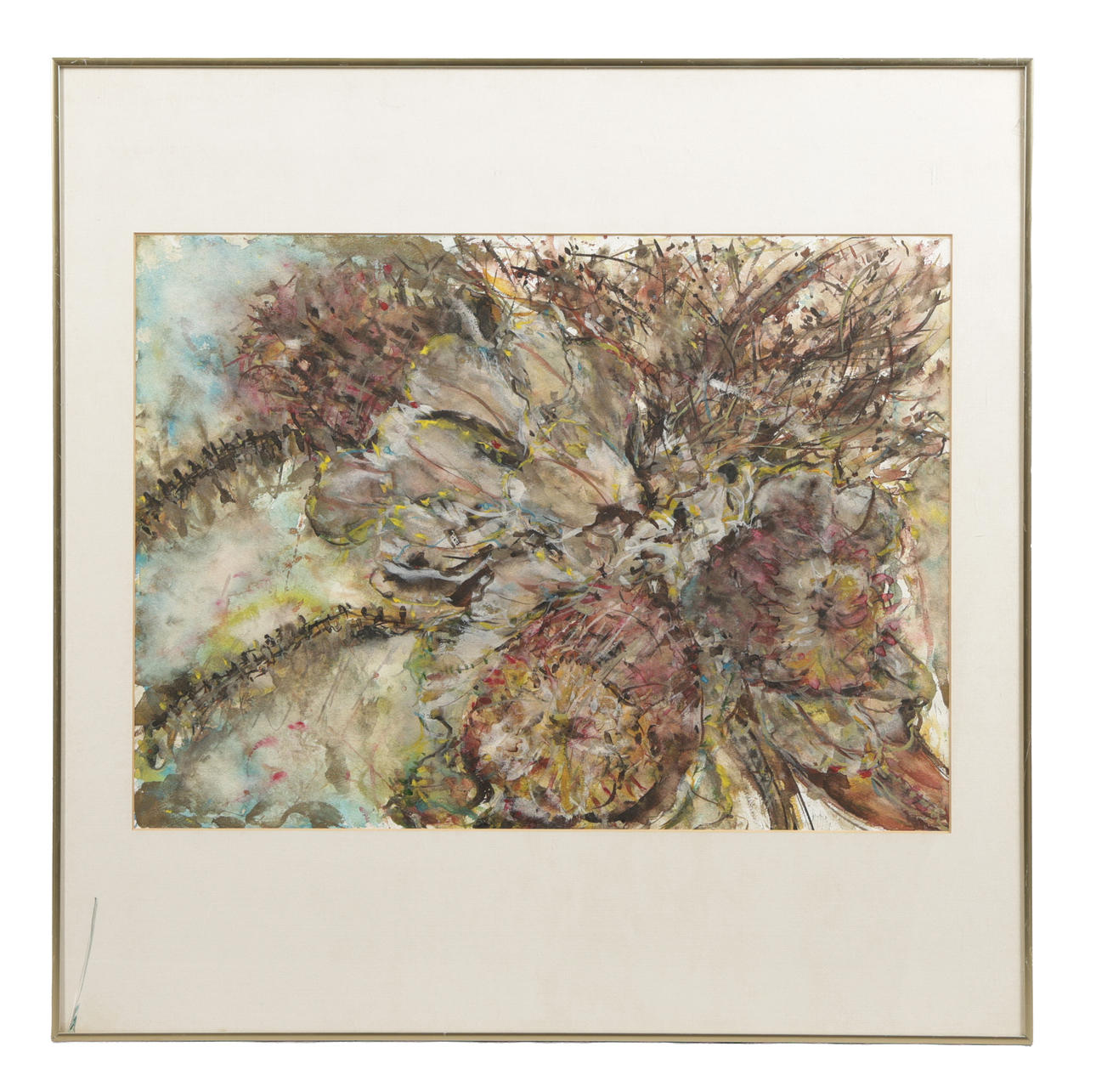 CONTINENTAL SCHOOL, MIXED MEDIA ABSTRACT STUDY, POSSIBLY RGM POLAK.