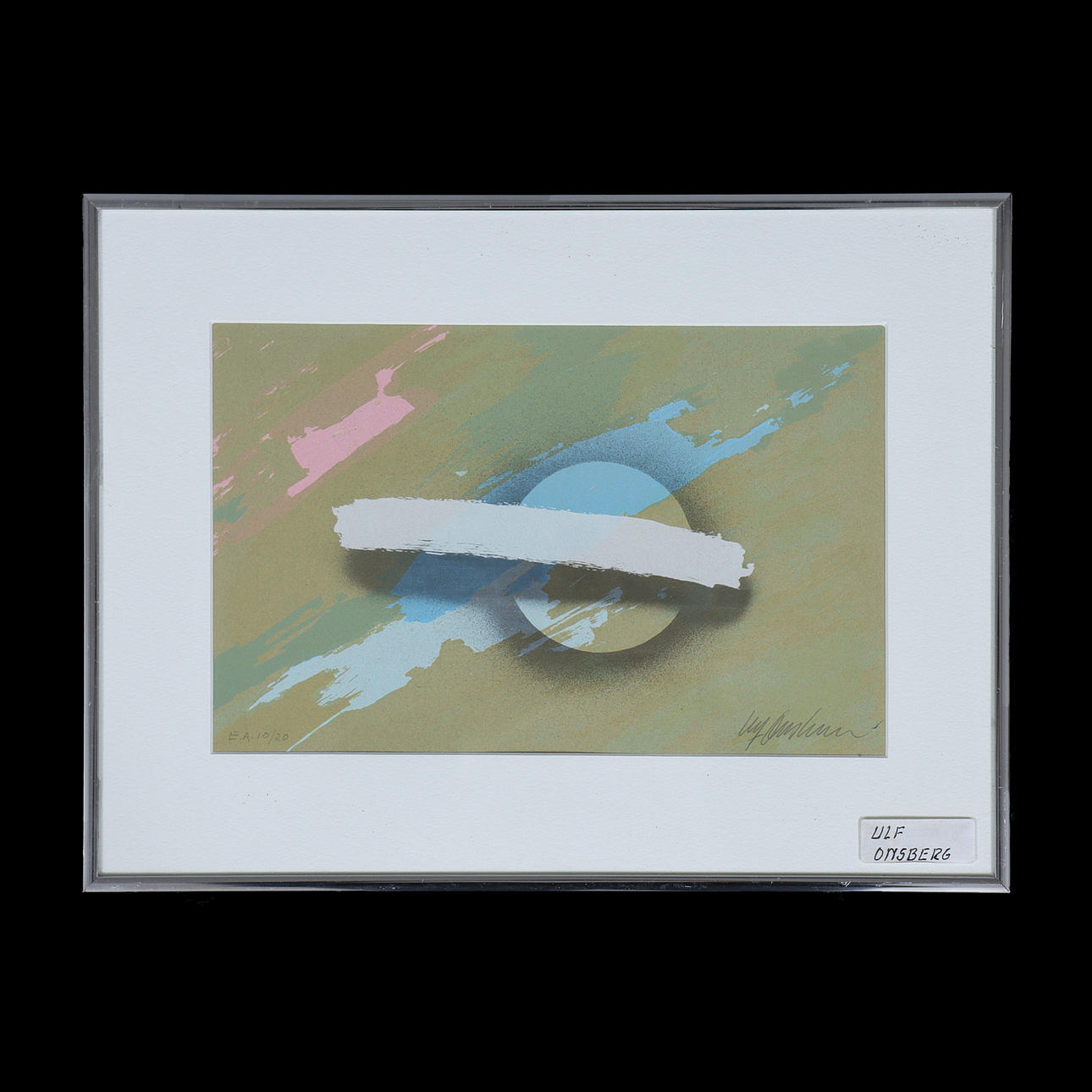 ULF ONSBERG. (f. 1932) LITHOGRAPH EA 10/20, SIGNED, GLAZED.