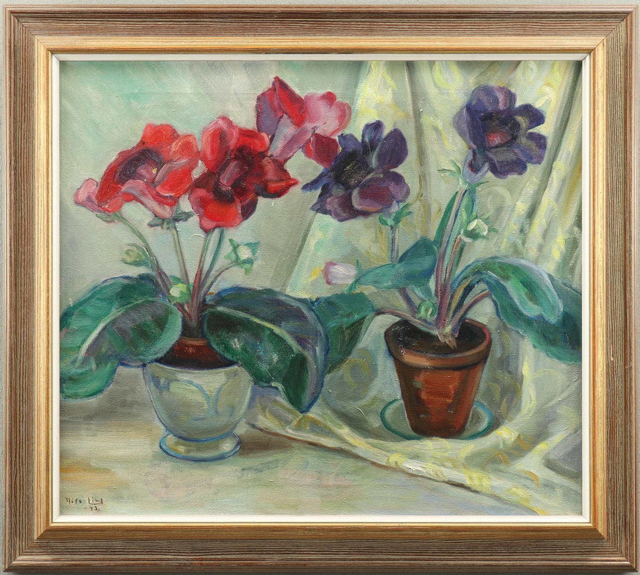 NILS LIND. Oil on canvas, signed 43.