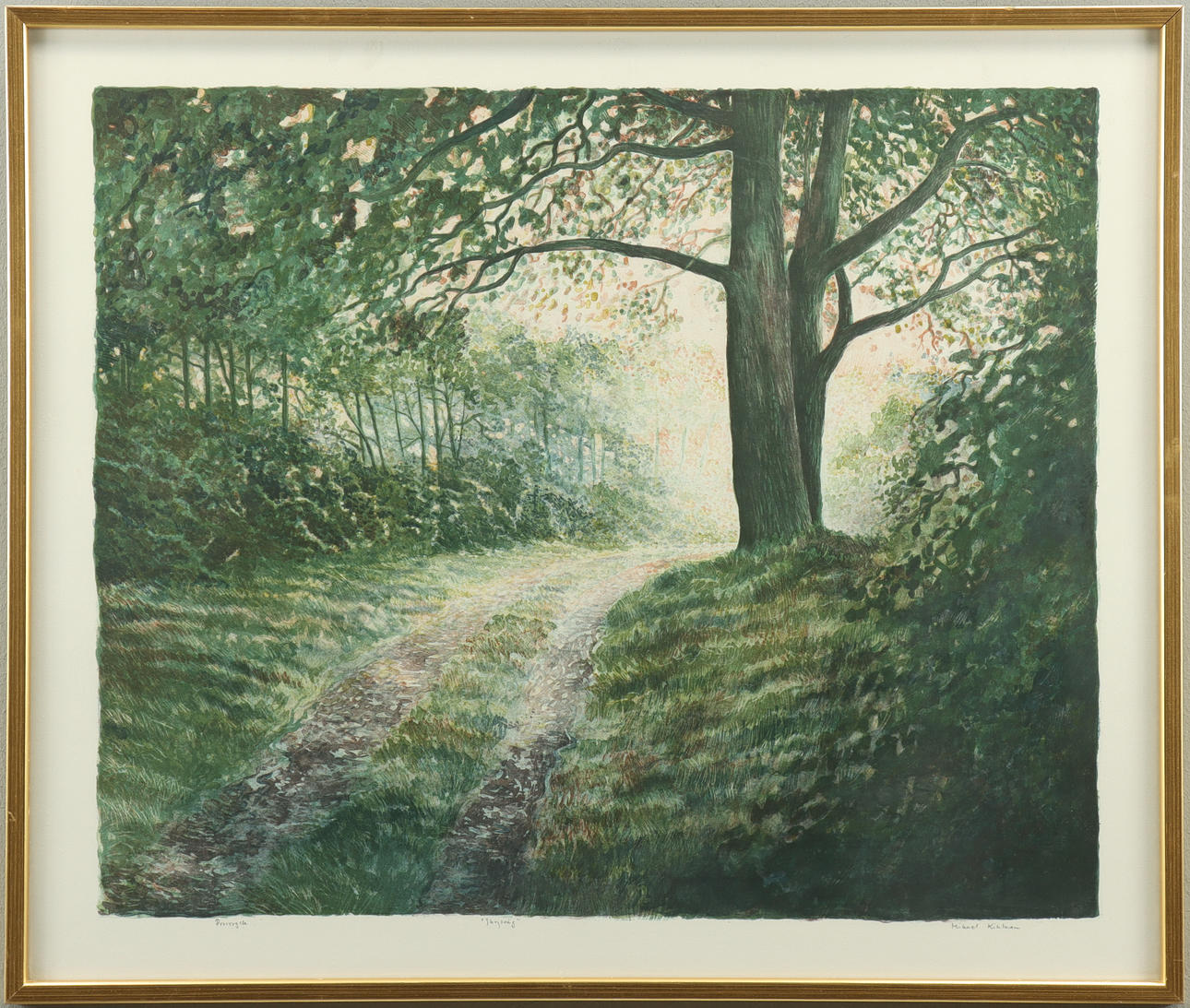 MIKAEL KIHLMAN. Colour lithograph Sample print, signed.