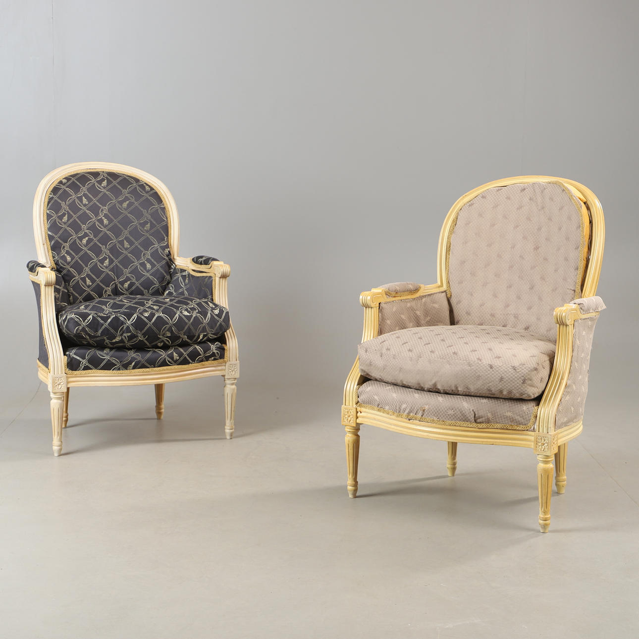 Armchairs, 2 pieces, Gustavian style.