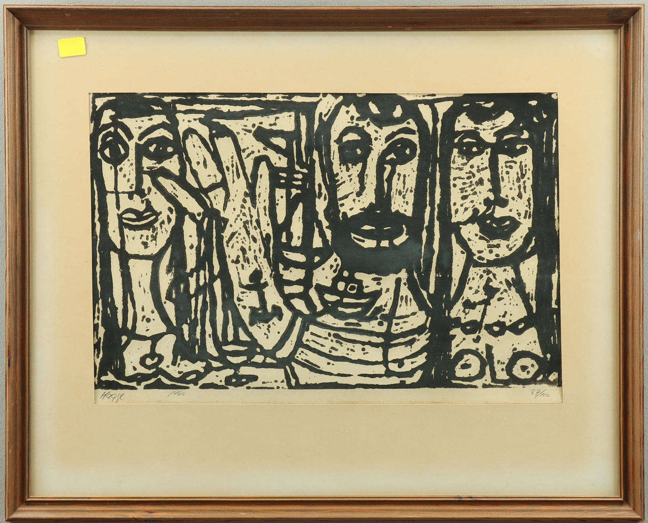 SIXTEN HAAGE. Lithograph 37/100, signed 1960.