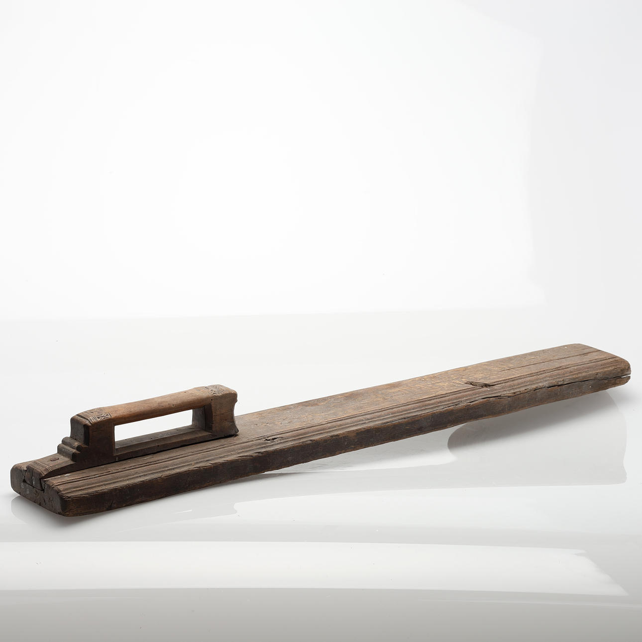 MANGLE BOARD. Folk art, wood, dated 1770.