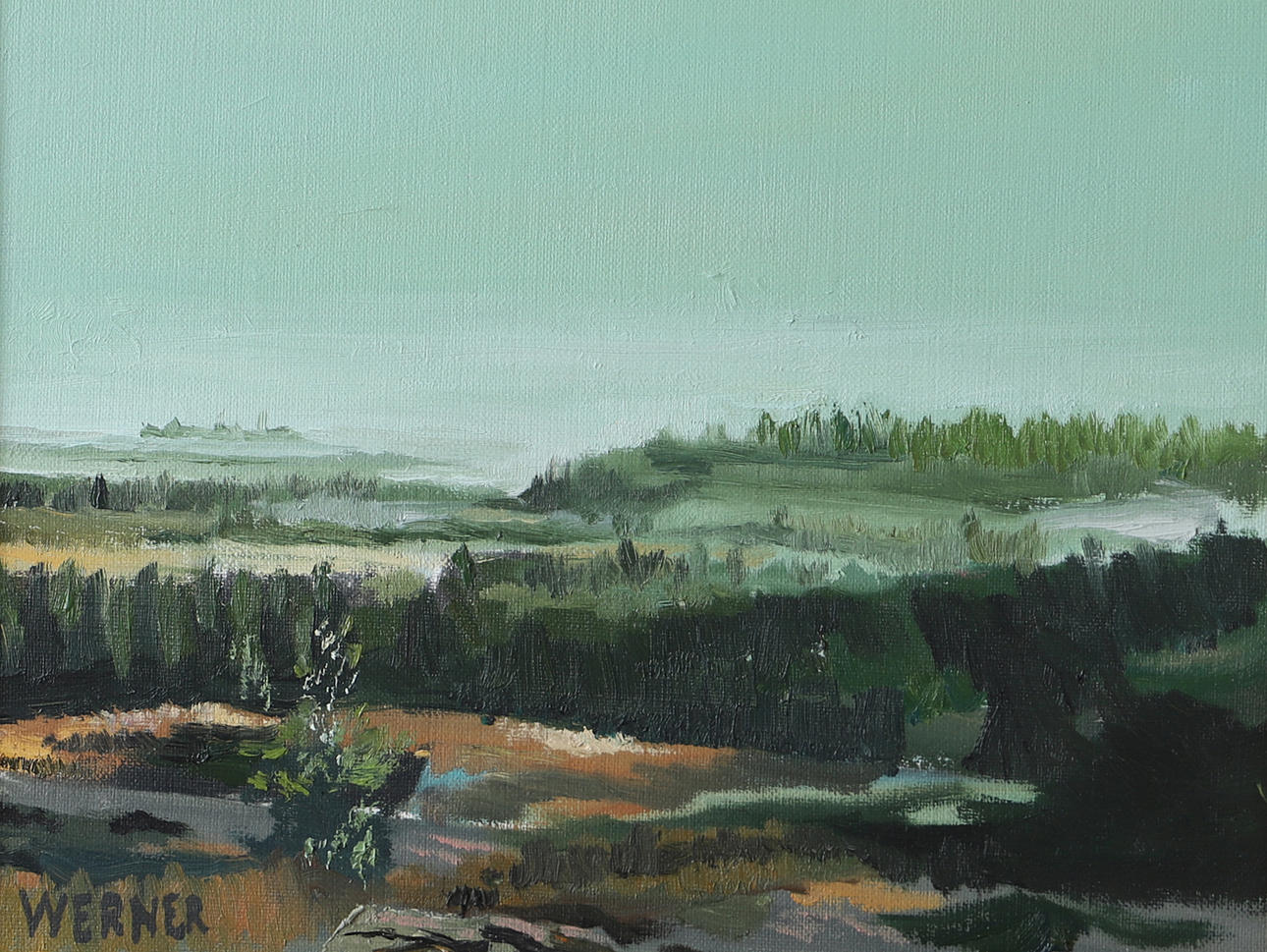 OIDENTIFIERAD KONSTNÄR. Motif from Söderåsen, oil on canvas, signed Werner.