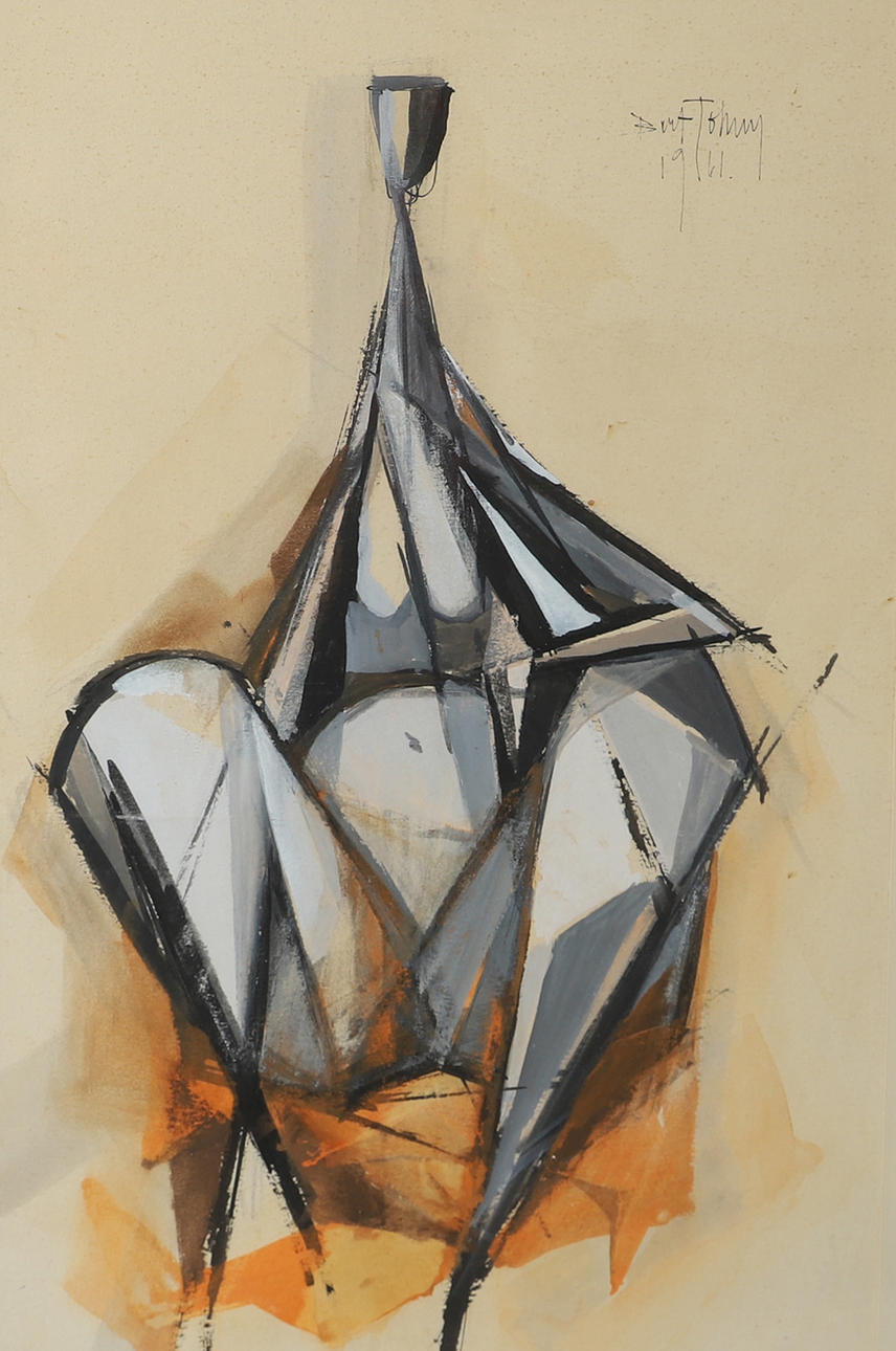 BERT JONNY NILSSON. Figure composition, mixed media, signed Bert Jonny.