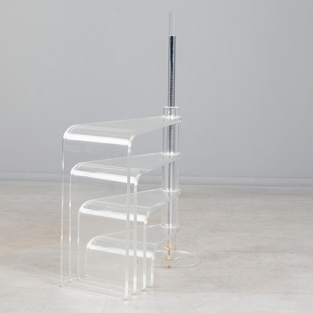 Library stairs/step ladder, acrylic.