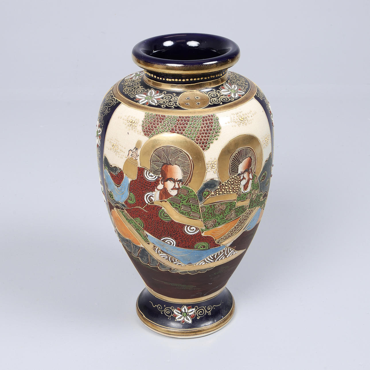 TIDIGT 1900-TAL JAPANSK SATSUMA LERGODSVAS.