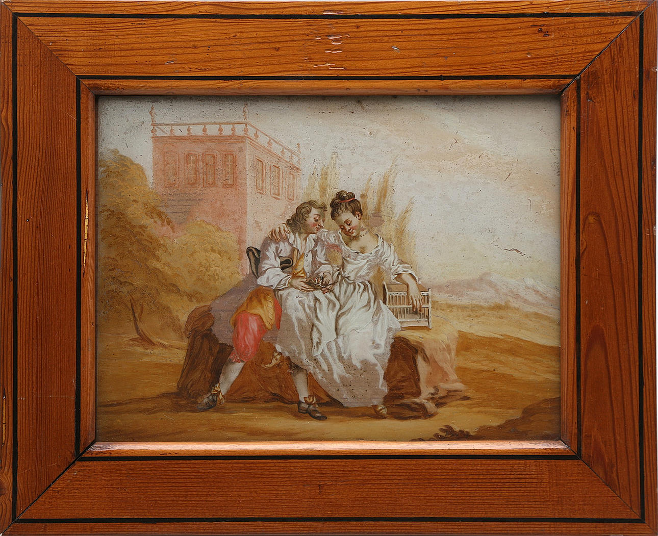 AUGSBURG SCHOOL, 18TH CENTURY. Gallant scene.