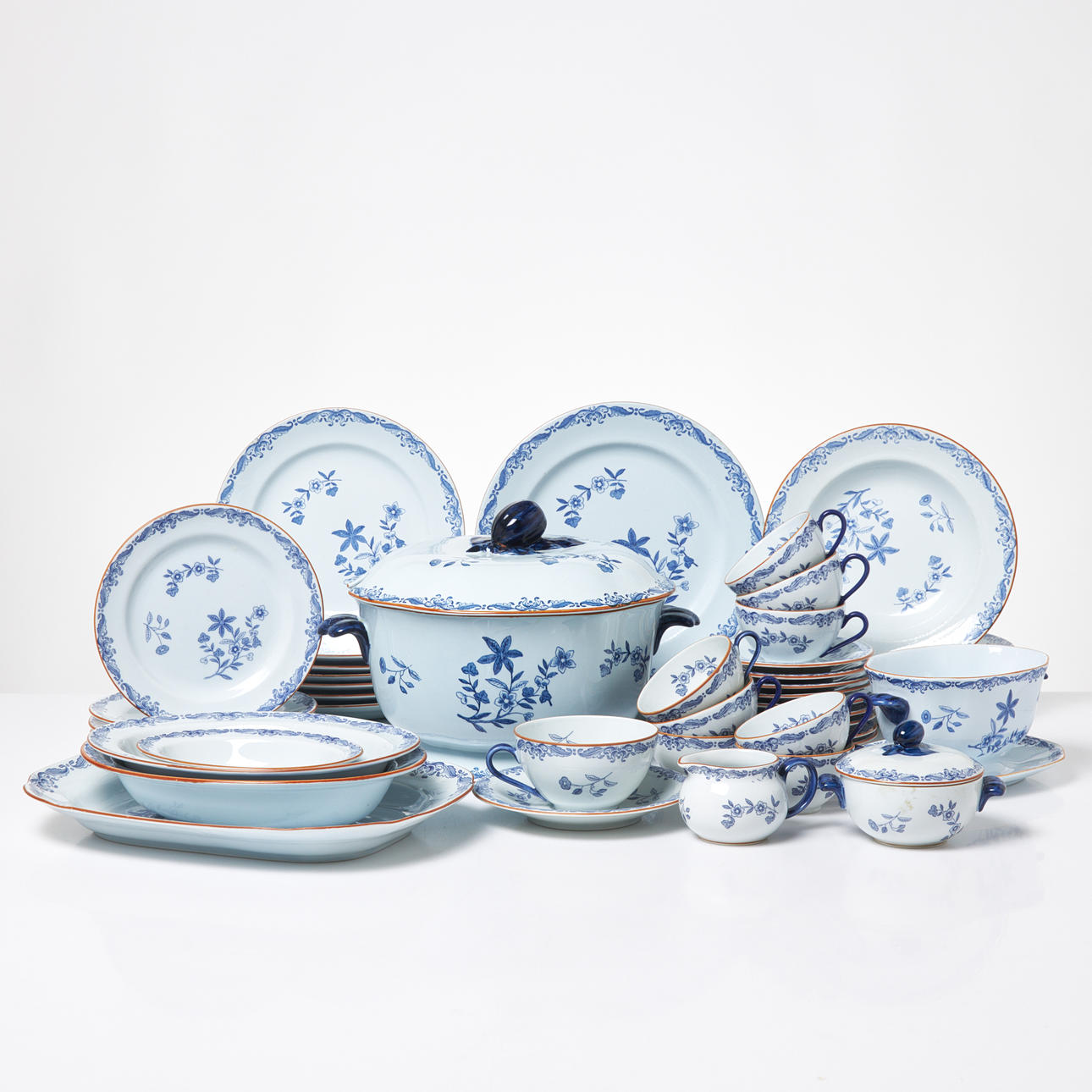 SERVISDELAR, "Ostindia", 37 delar, Rörstrand.