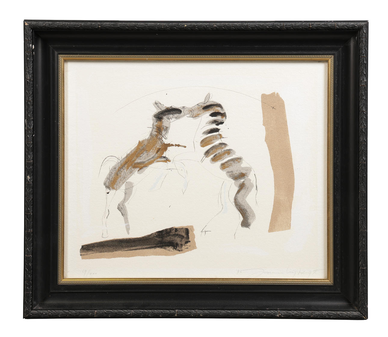 JOS VAN UIJTREGT, PENCIL SIGNED STUDY.