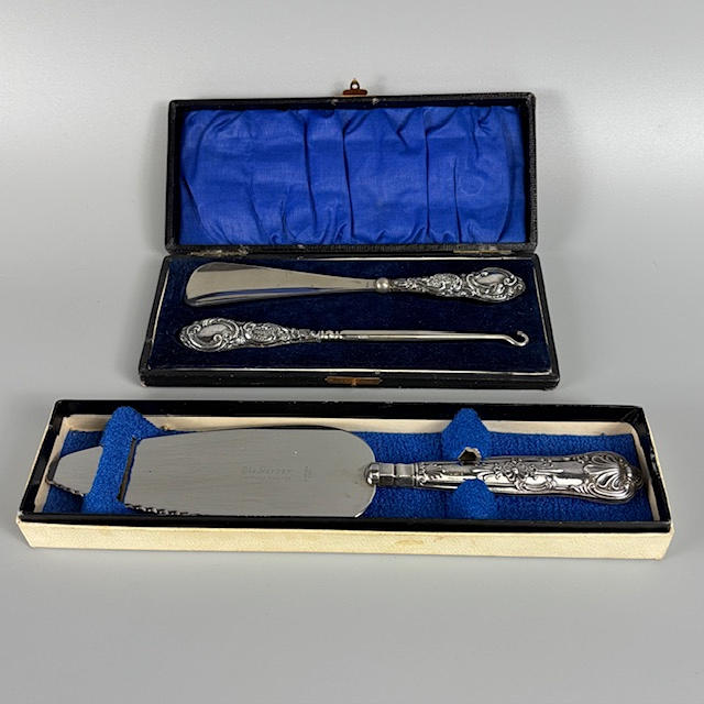 SILVER HANDLED ACCESSORIES.