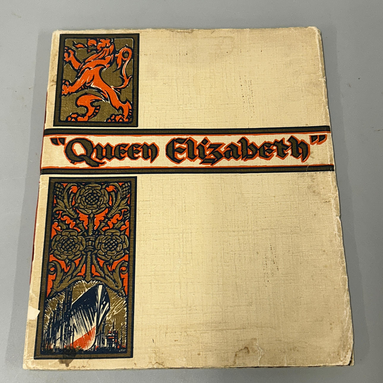 RMS QE SHIP LAUNCH SOUVENIR BOOKLET.