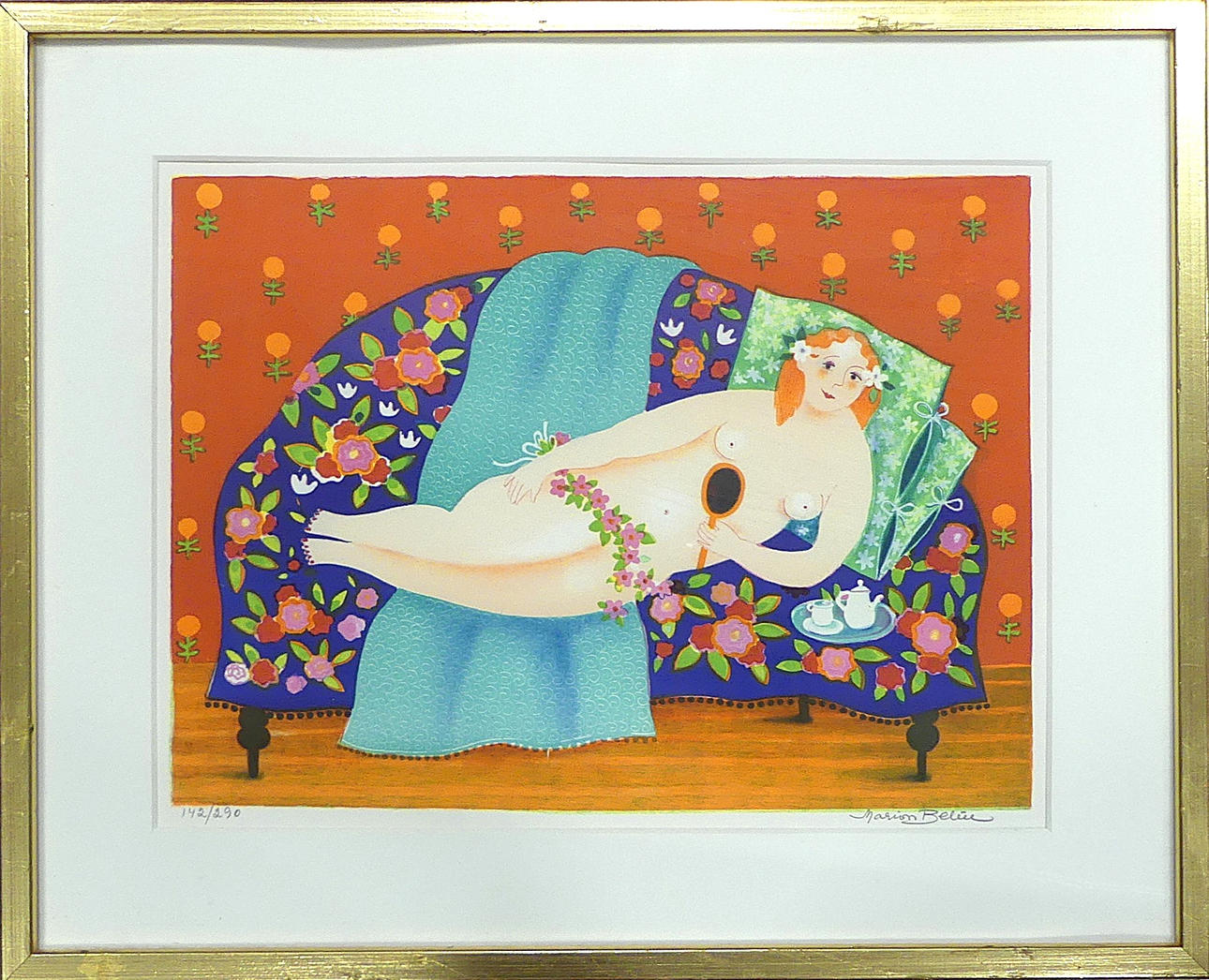 MARION BELIN. colour lithograph.