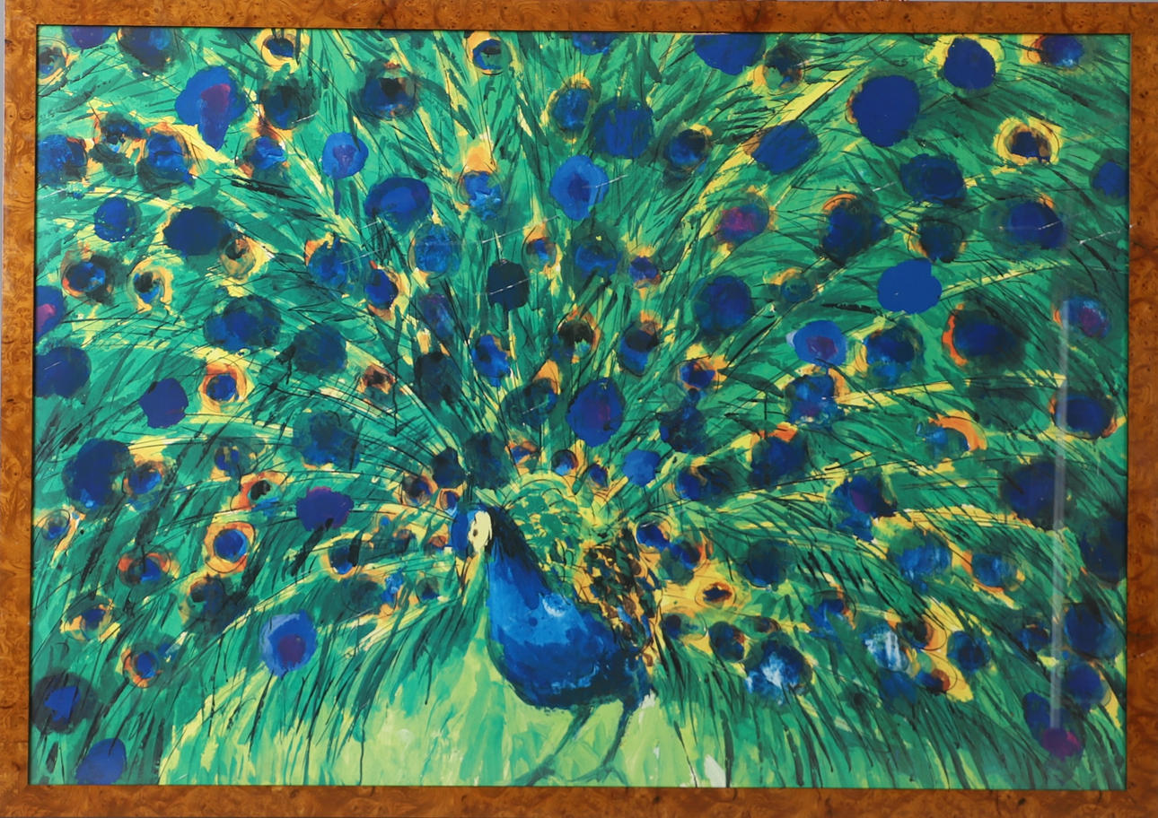 OIDENTIFIERAD KONSTNÄR. Print, peacock.