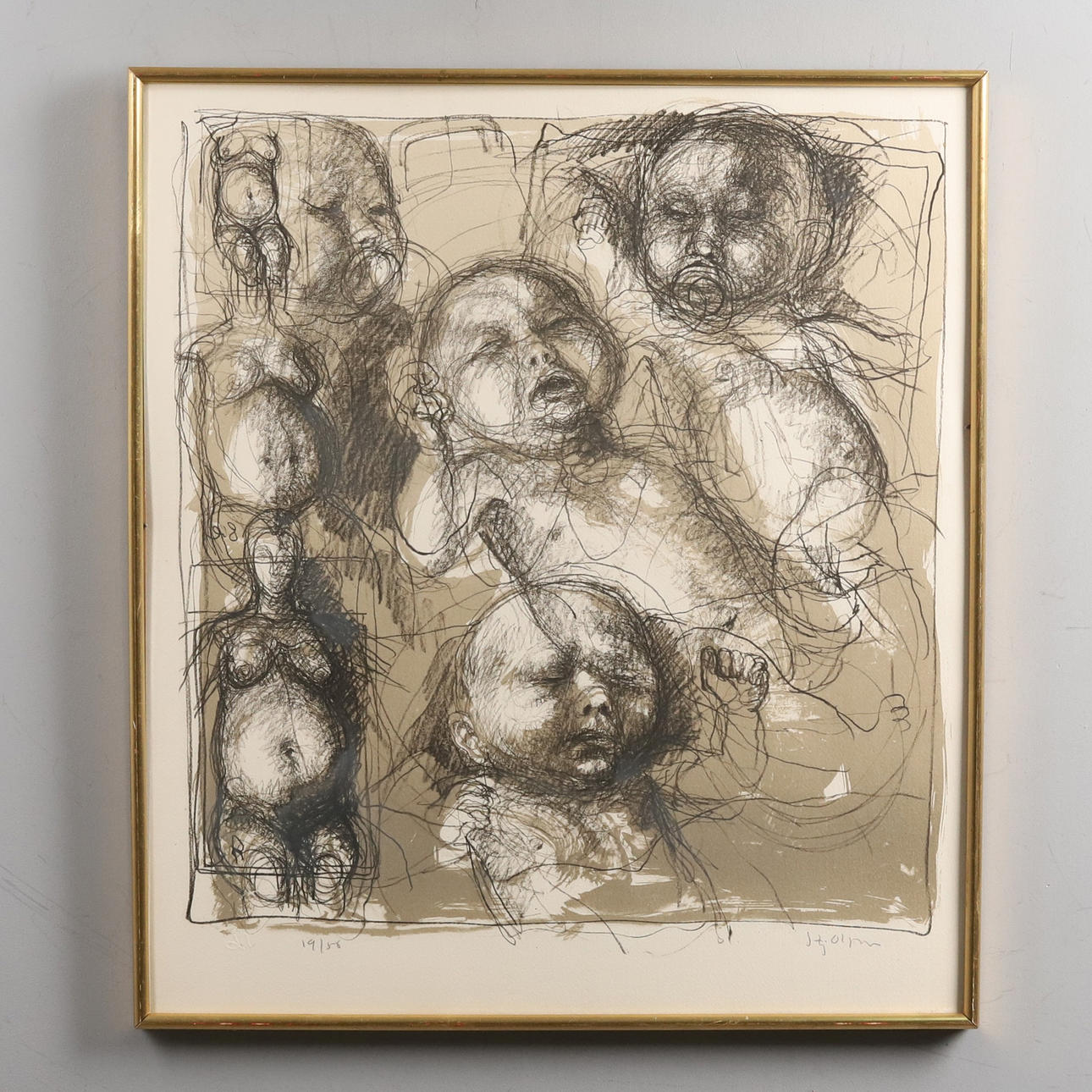 STIG OLSON. LITHOGRAPH “Pregnancy”, signed.