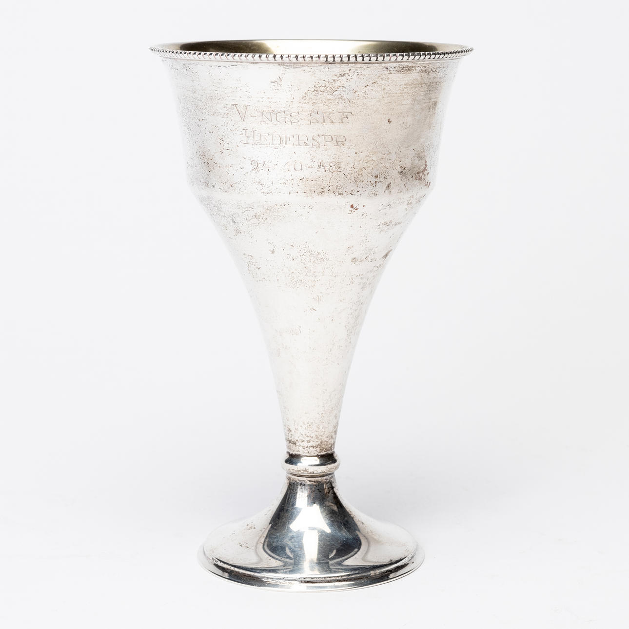 A silver trophy, K. Andersson, 1958.