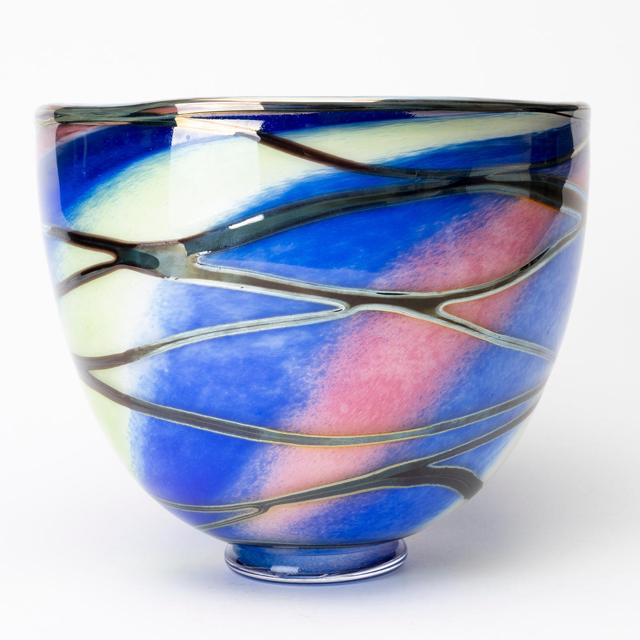 WILKE ADOLFSSON. Bowl, glass, signed, dated -03.