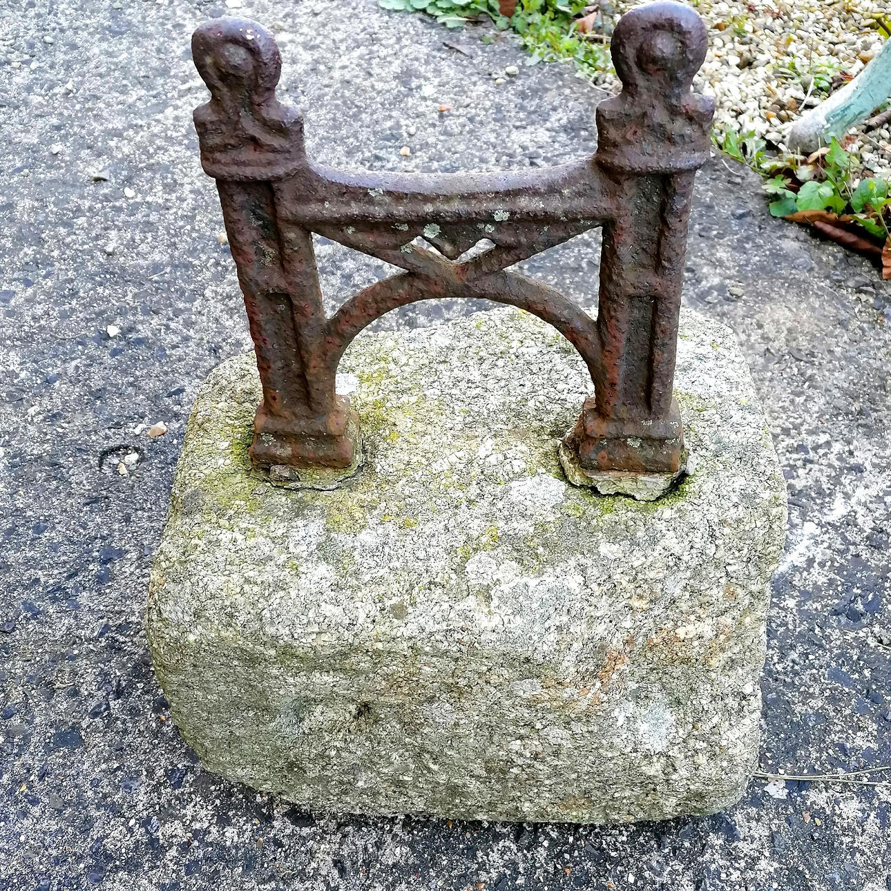 ANTIQUE CAST IRON BOOT SCRAPER.