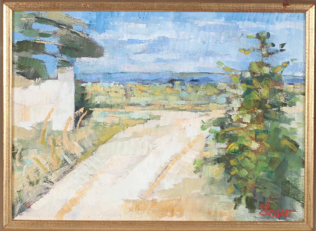 OLLE LARSSON. “Byvej Mouse”, oil on panel, signed.