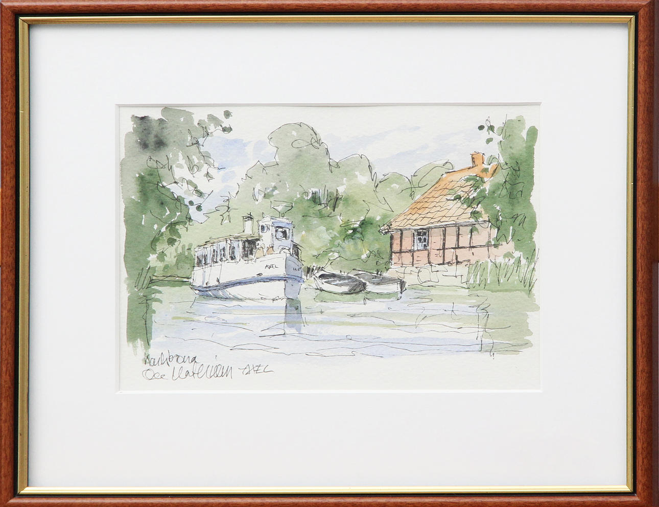 OLE MATHIESEN. WATERCOLOUR, on paper, signed.