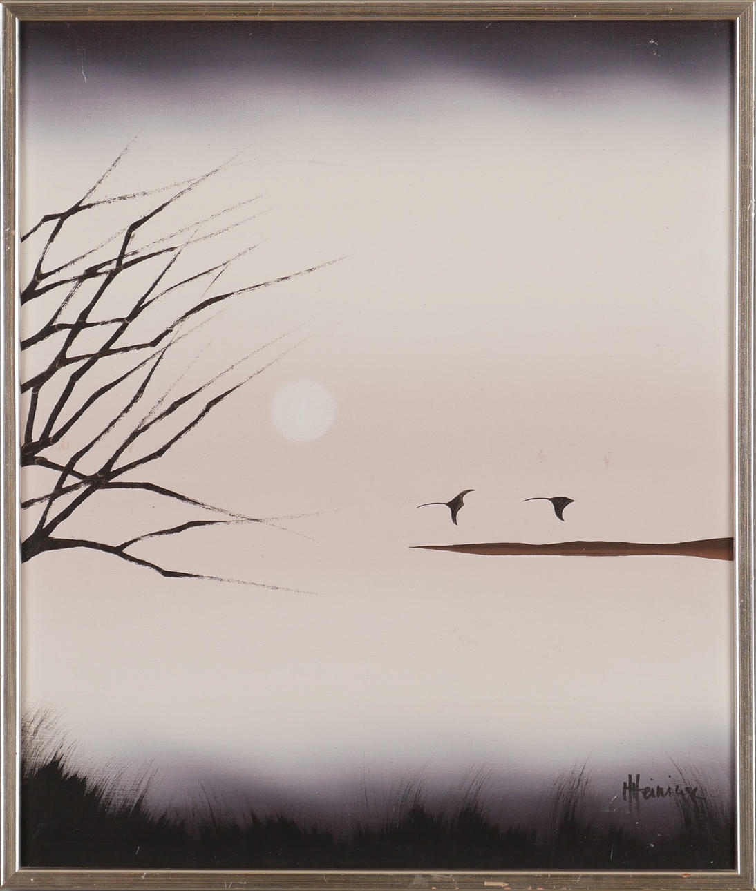 HELLE HEININGE. Acrylic on canvas, signed Heininge.