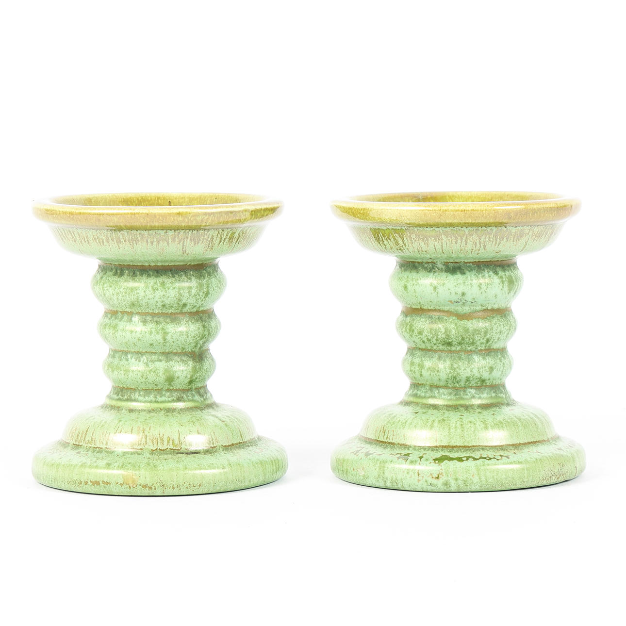 A pair of ceramic candlesticks, Gefle.
