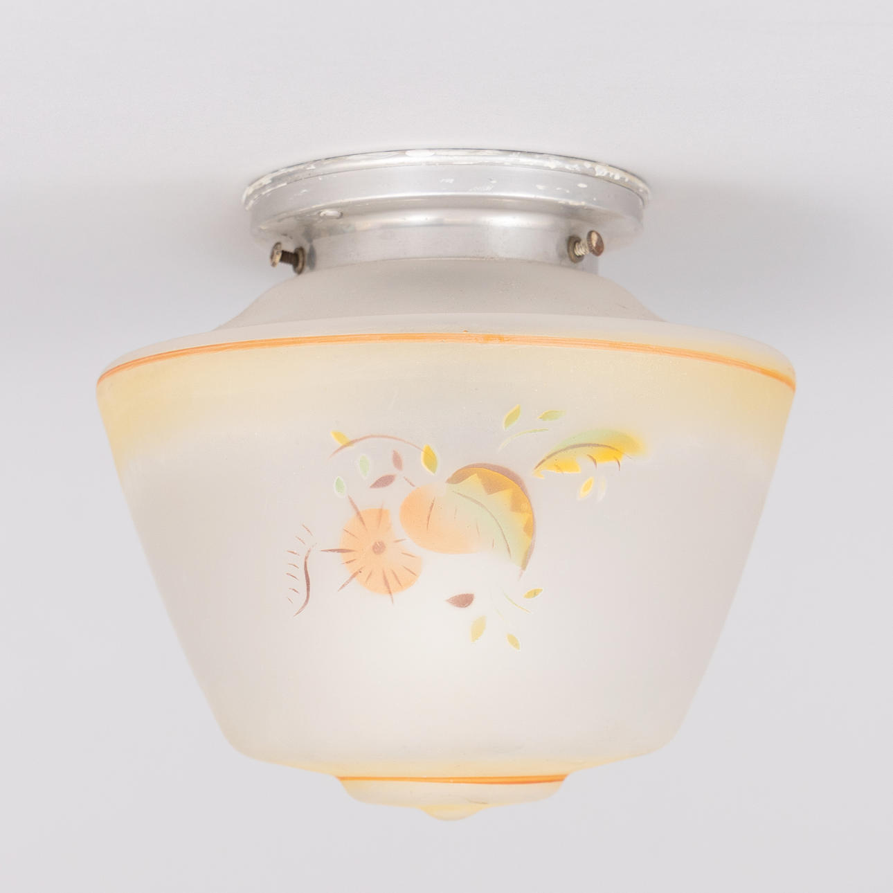 A GLASS CEILING LAMP, 1940/50's.