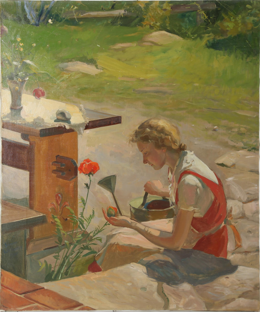 GUNNAR WALLENTIN. 1905-1997. Olja på duk, 130 x 110 cm, signerad.