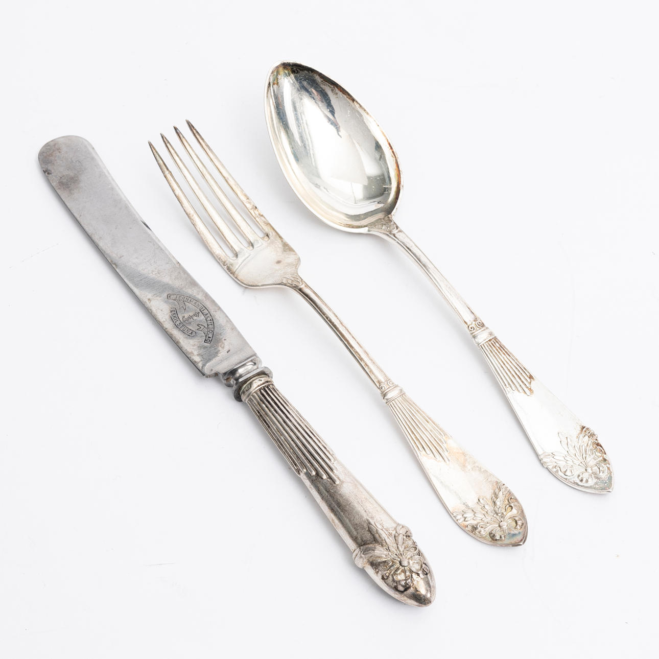 Cutlery, silver, model “Empire”, different makes, 1900s/1910s.