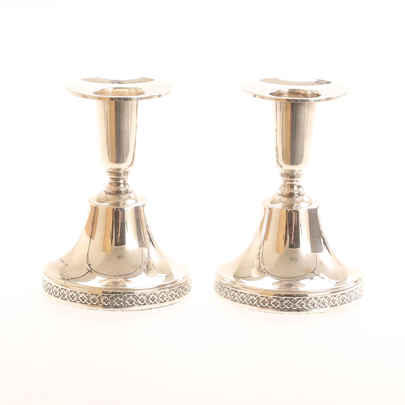 CANDLESTICKS, a pair, silver, Ceson.
