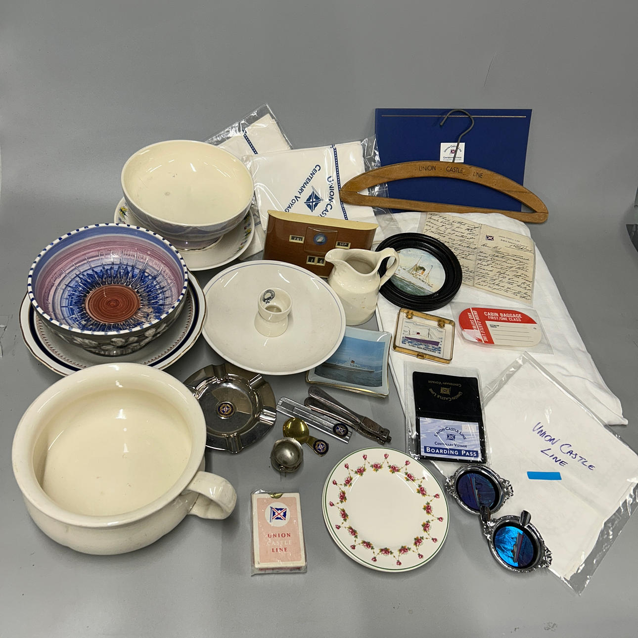 UNION CASTLE LINE ITEMS.