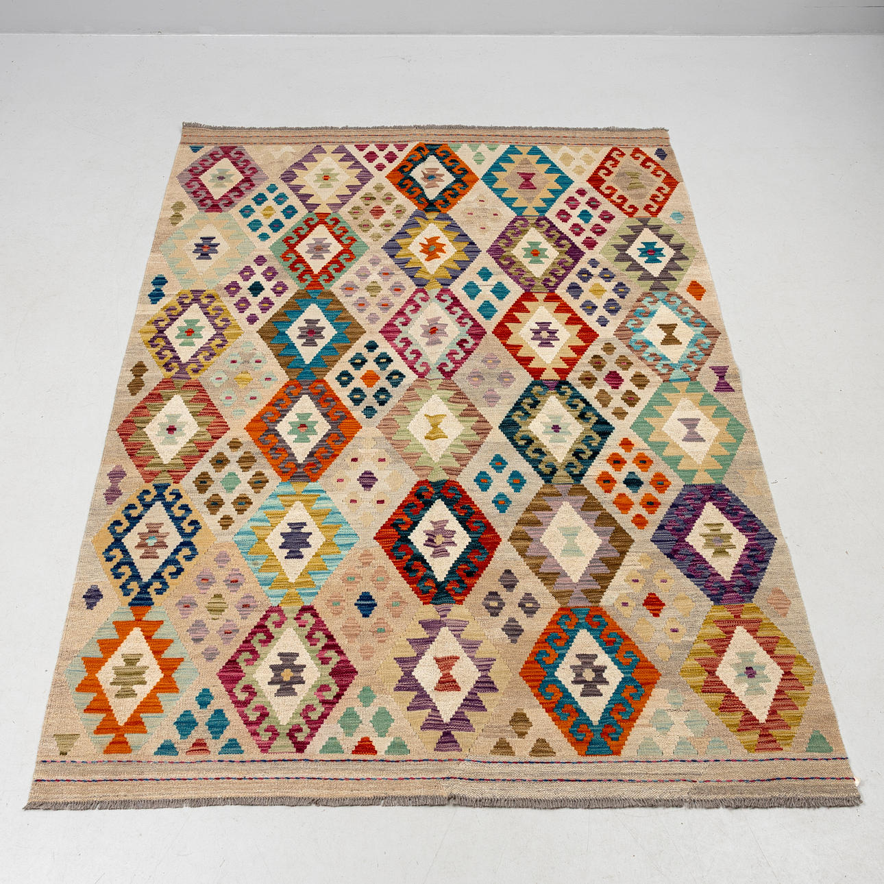 CARPET, Kelim, modern, ca 252x180 cm.