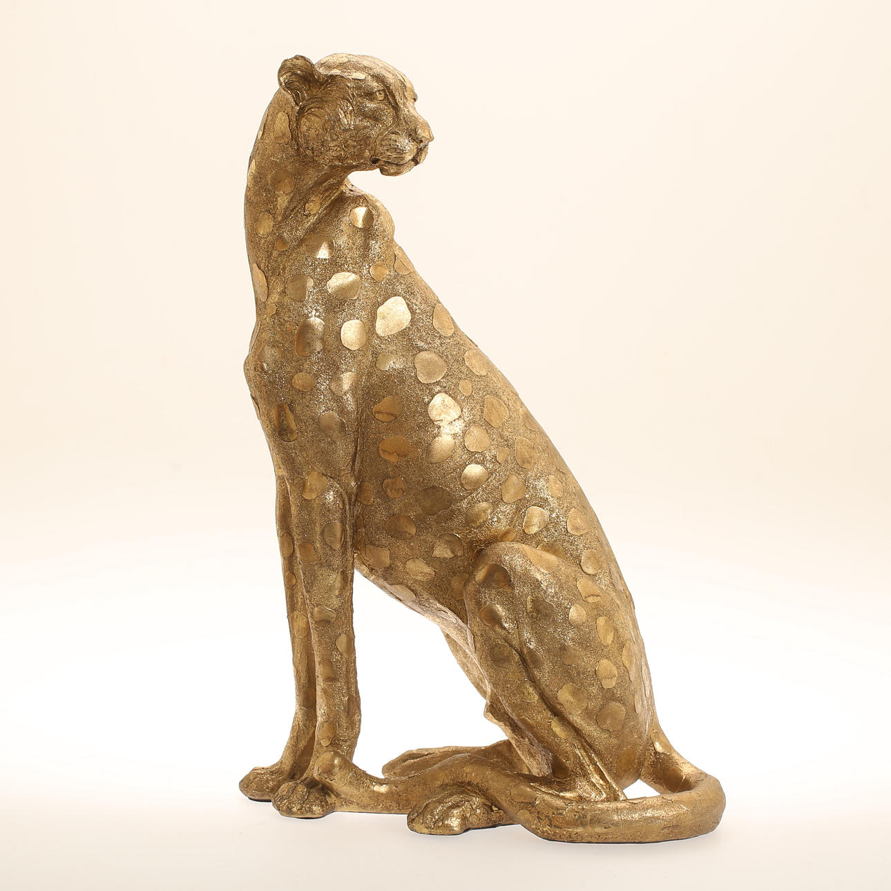 SCULPTURE, leopard, polystone, contemporary.