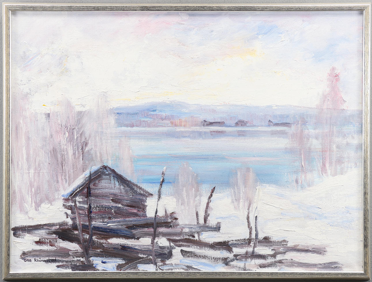 OLLE RHÖNNSTAD. Winter landscape, Arvika.